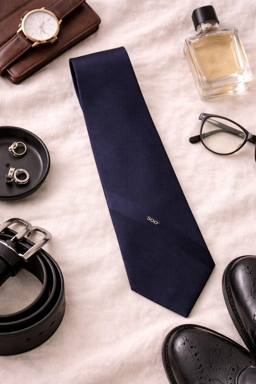 Botany 500 Men's Classic Interview Business Slim Neck Tie Silk Blend Navy Blue